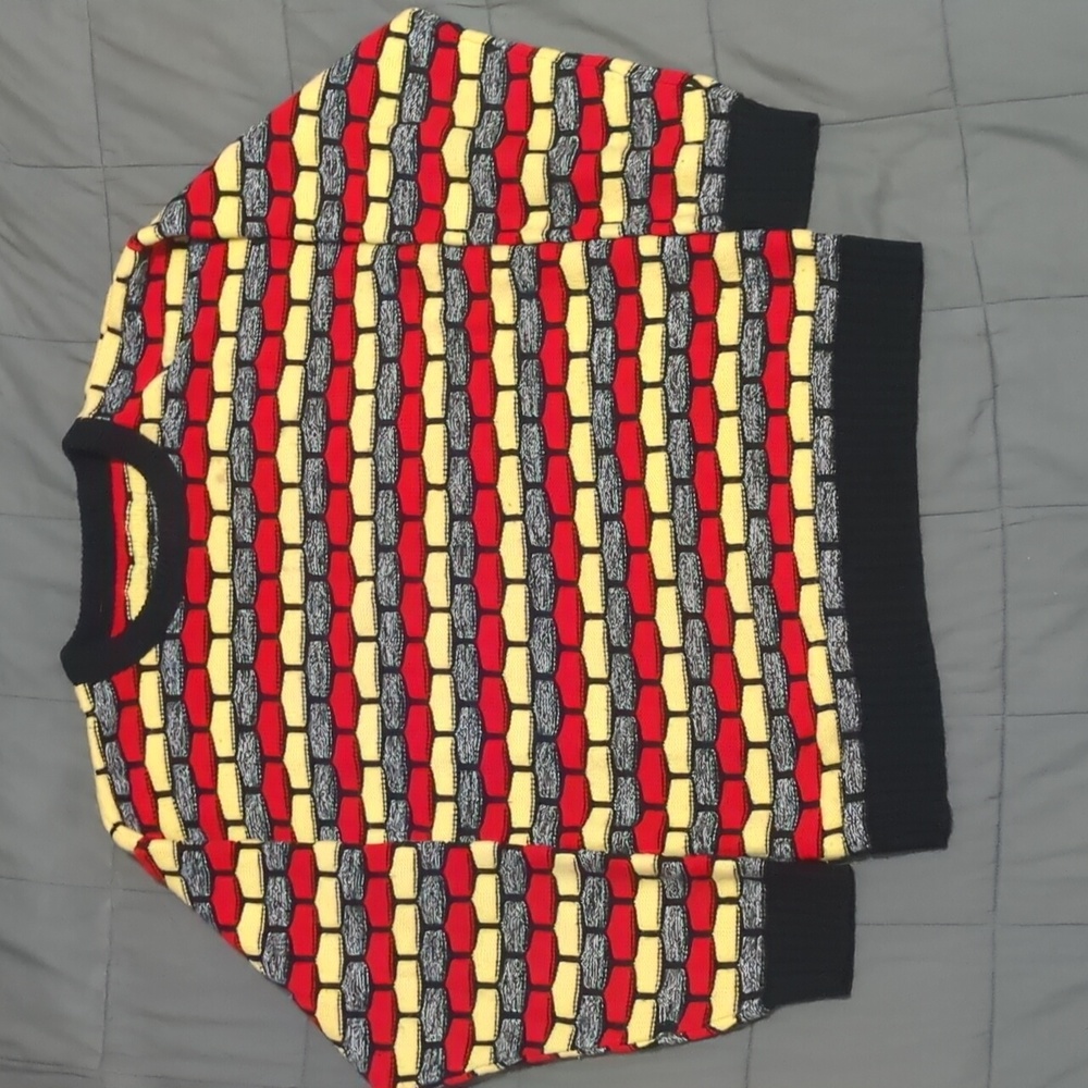 Colorful Patterned Men's Sweater - Picture 2 of 3